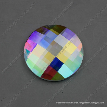30mm 40mm Round Flat Back Glass Stones for Jewelry Decoration